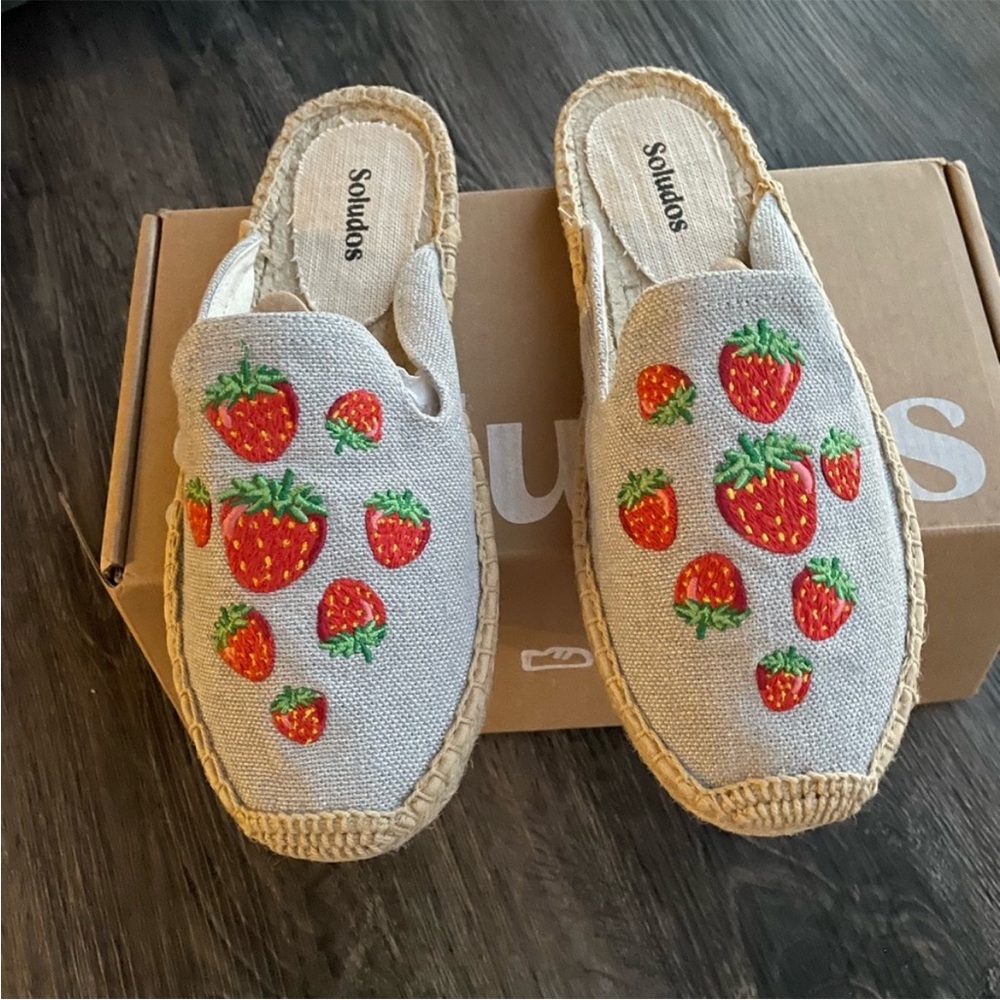 NWB Soludos Strawberry Espadrilles NWT - Picture 6 of 6